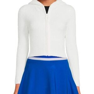 Alice & Olivia Lidell Toweled Cropped Hoodie